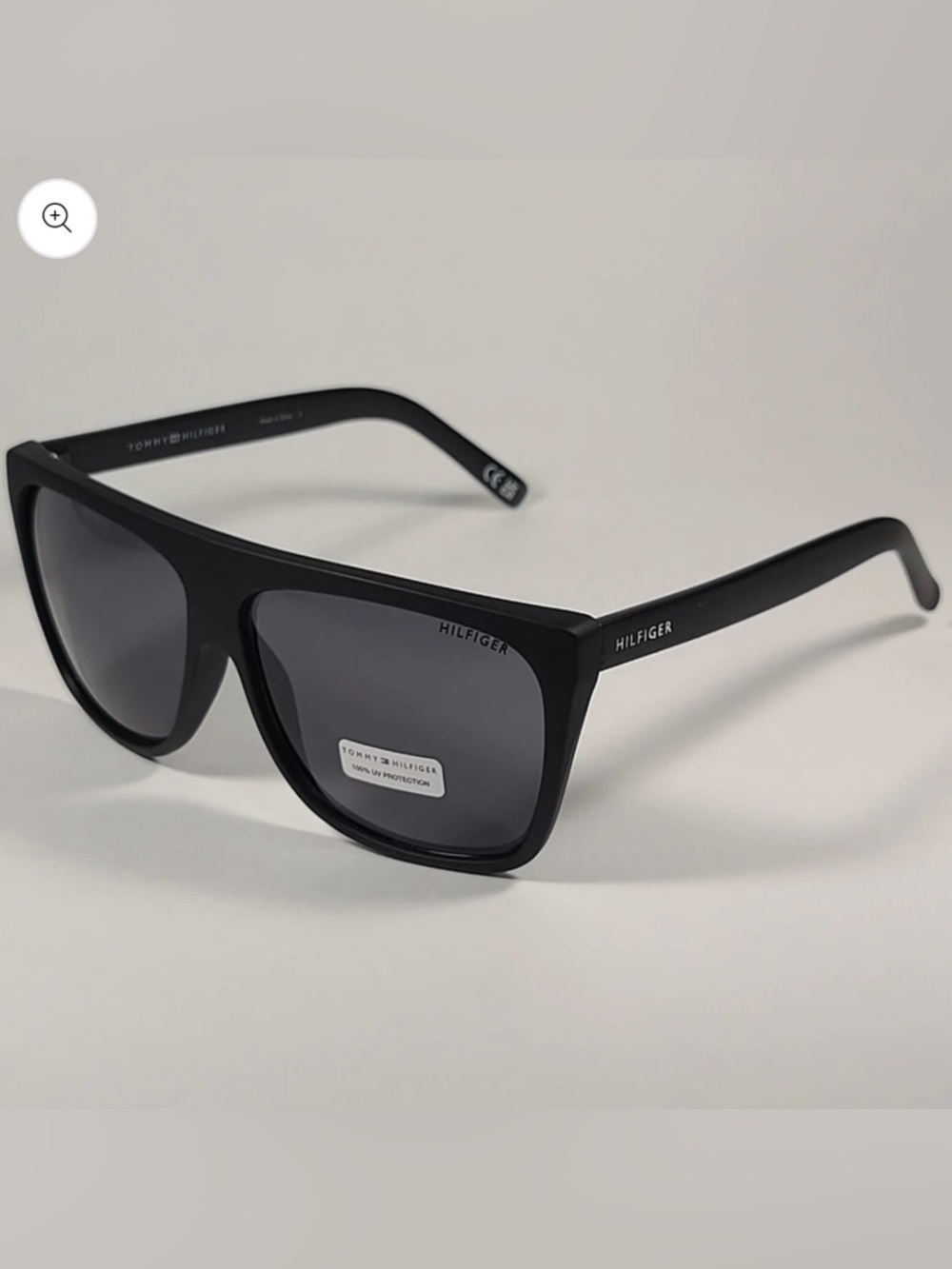 Tommy Hilfiger Mickey Square Sunglasses Matte Black Frame Gray Lens MP OM599 New